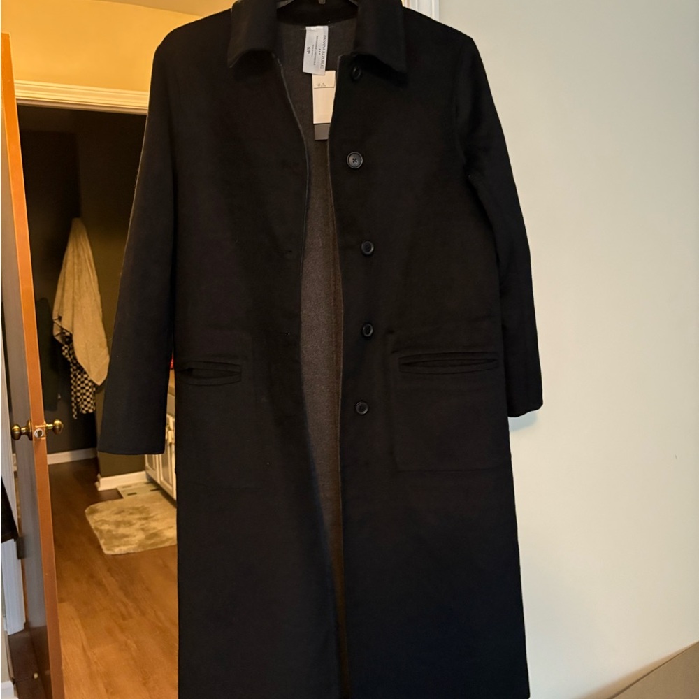 Banana Republic Black & Gray Reversible Coat